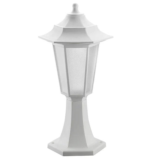 Felinar Cu Picior Alb Begonya-1 Exterior Lamp