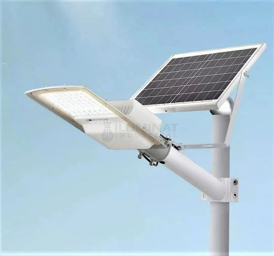 Lampa Led 60W Iluminat Stradal Solara Cu Brat Inclus Telecomanda Solar Lamp