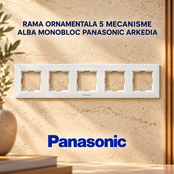 Rama Ornamentala 5 Mecanisme Alba Monobloc Panasonic Arkedia
