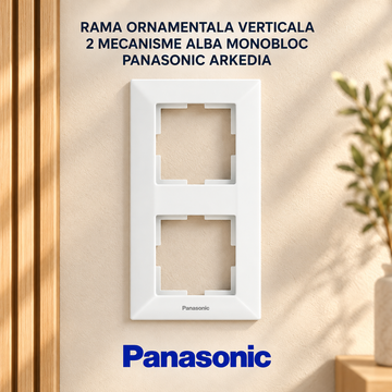 Rama Ornamentala Verticala 2 Mecanisme Alba Monobloc Panasonic Arkedia