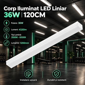 Corp Liniar LED Alb Proline 120 Cm 36W 4320lm CCT IP40