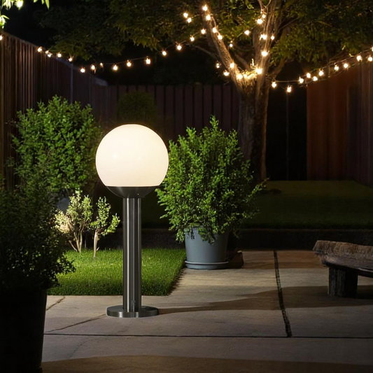 Stalp Ornamental de Gradina NISIA-Z LED E27 9W IP44 900266 ARGINTIE / STALP ORNAMENTAL EXTERIOR LAMP