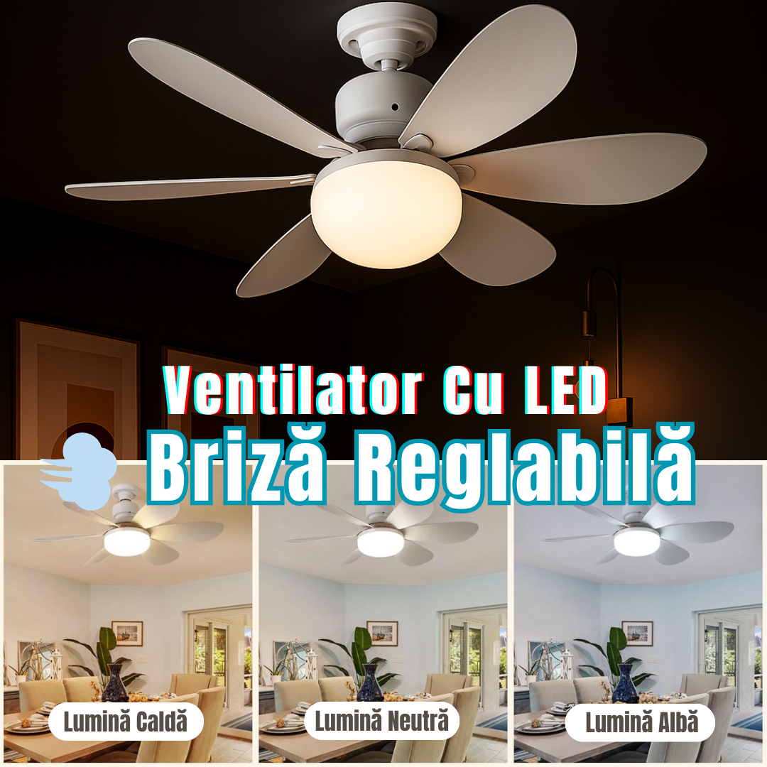 Ventilator Cu BEC LED + telecomanda💫 ALBA / VENTILATOR Lighting Fixtures