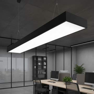 Corp Iluminat LED BRILLOX 120W 120x30 cm Suspendat/Aplicat Negru