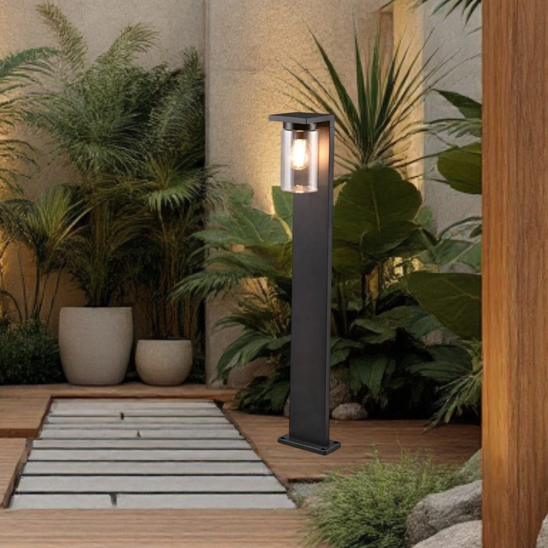 Stalp Ornamental cu Senzor Negru 100CM GARDEN POLE