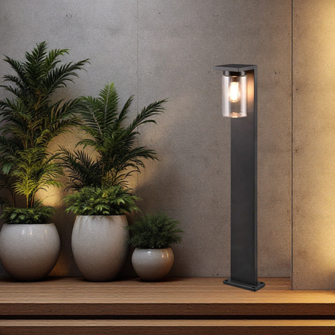 Stalp Ornamental cu Senzor Negru 100CM GARDEN POLE