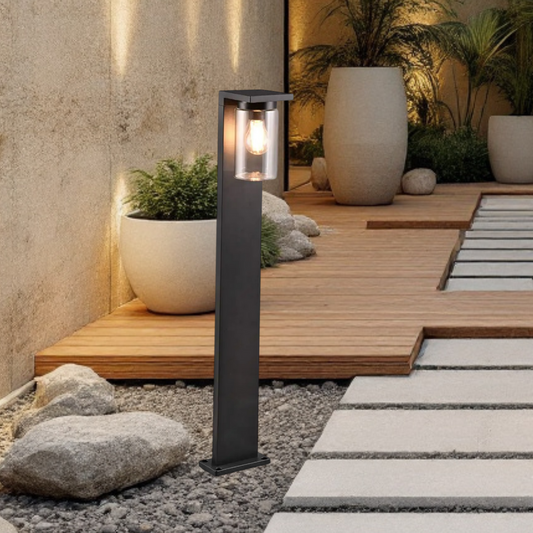 Stalp Ornamental cu Senzor Negru 100CM GARDEN POLE