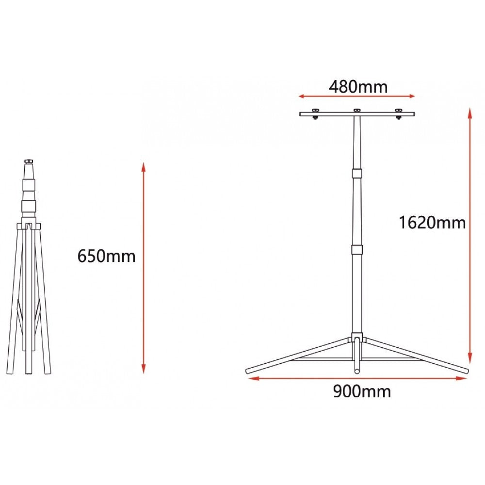 Stativ Proiector Led 1.6 Metri Reglabil Dublu Flood Light Holder