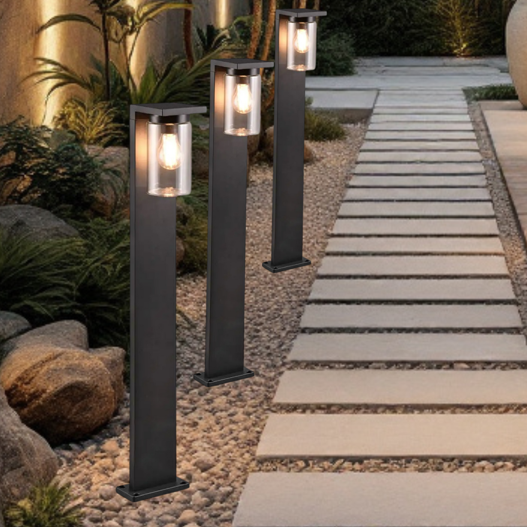 Stalp Ornamental cu Senzor Negru 100CM GARDEN POLE