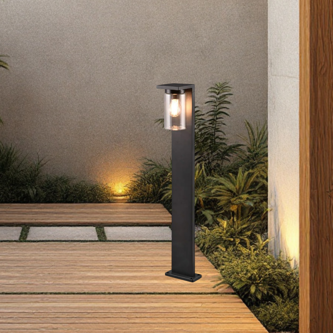 Stalp Ornamental cu Senzor Negru 100CM GARDEN POLE