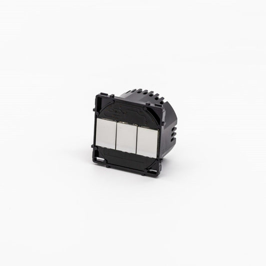 Intrerupator cap scara - cruce triplu cu touch din sticla