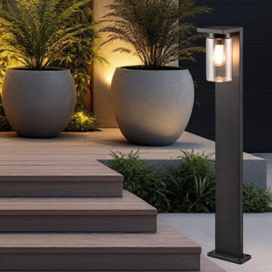 Stalp Ornamental cu Senzor Negru 100CM GARDEN POLE