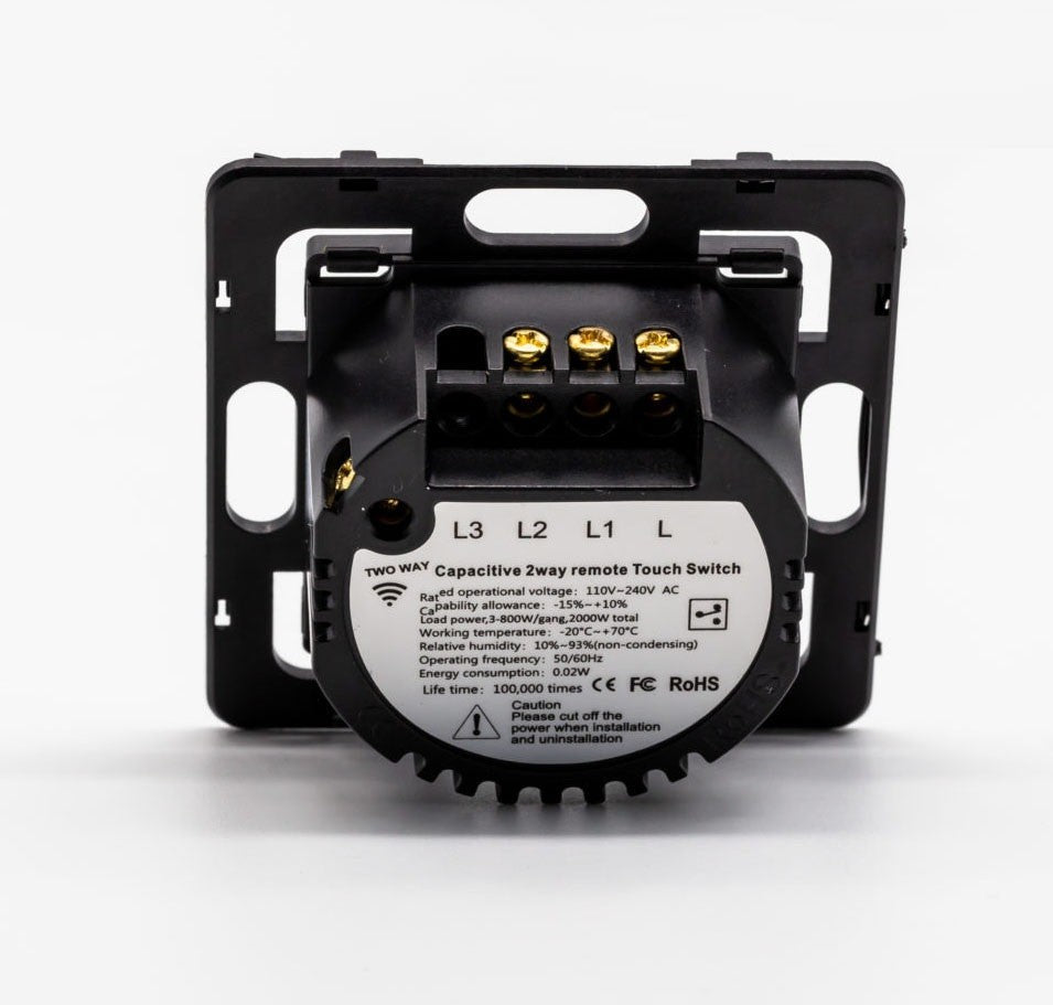 Intrerupator Cap Scara - Cruce Dublu Cu Touch Din Sticla