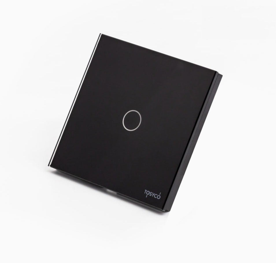 Intrerupator Dimabil Simplu Cu Touch Din Sticla Neagra