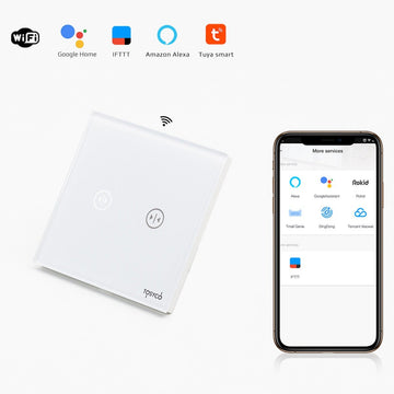 Intrerupator Draperie Wifi Cu Touch Din Sticla