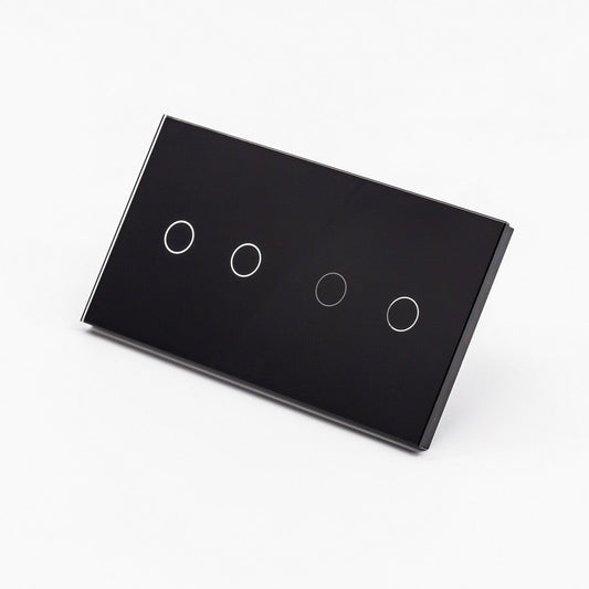 Intrerupator dublu + dublu cu touch din sticla