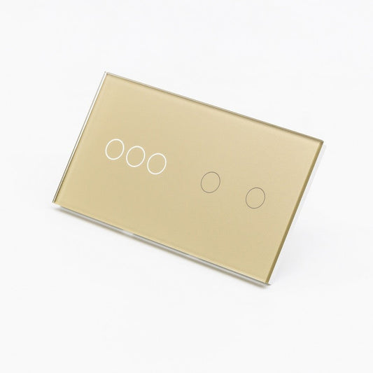 Intrerupator triplu + dublu cu touch din sticla