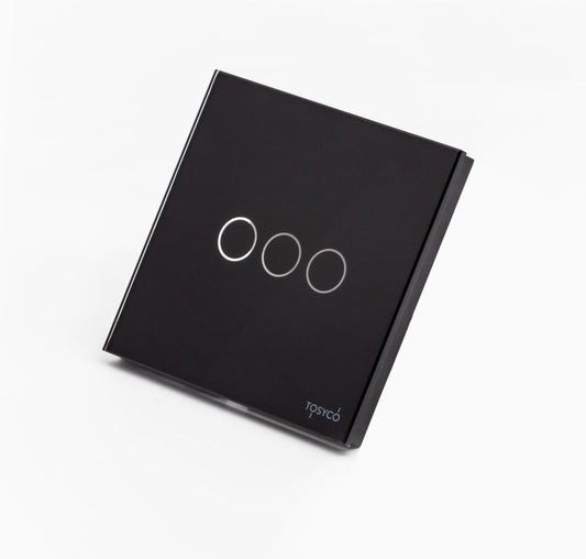 Intrerupator triplu cu touch din sticla