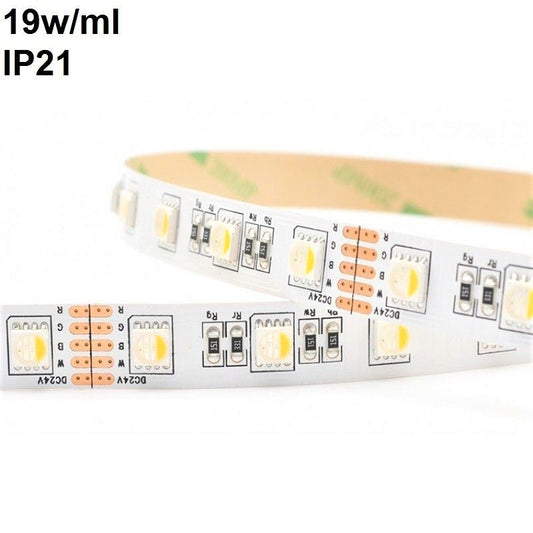 Banda Led 5050 60 Smd-Ml Interior Rgbw Cu Lumina Calda - Rola 5 Metri Strips