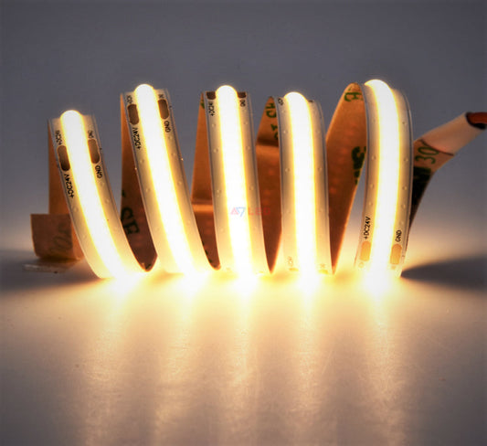 Banda Led 12V Cob Interior - Rola 10 Metri Alb Cald / Ip21-Interior 11W Strips