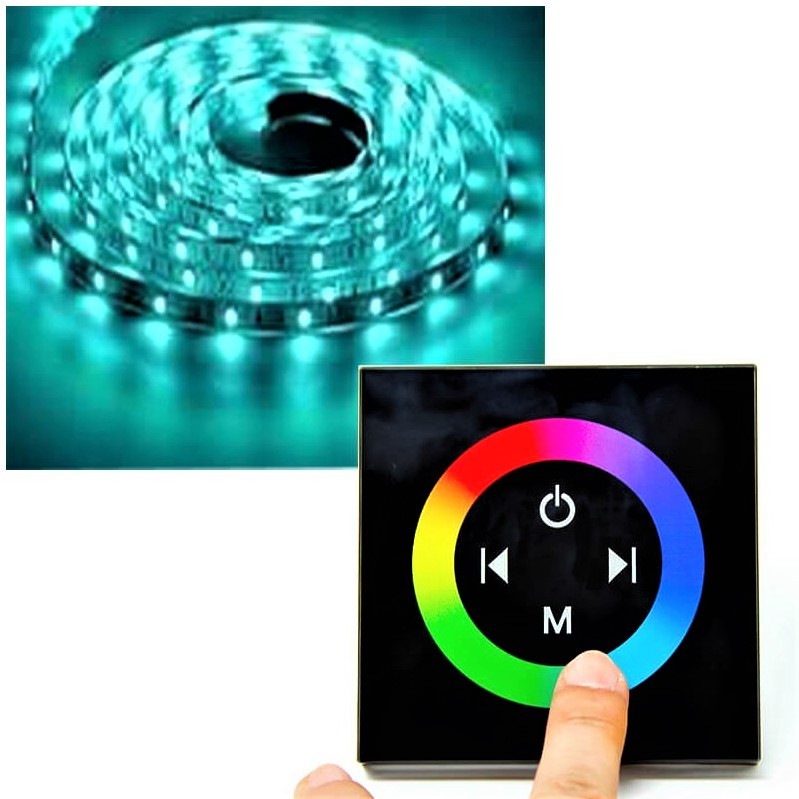 Controller Rgb 12V 12A Perete Touch Negru Lighting