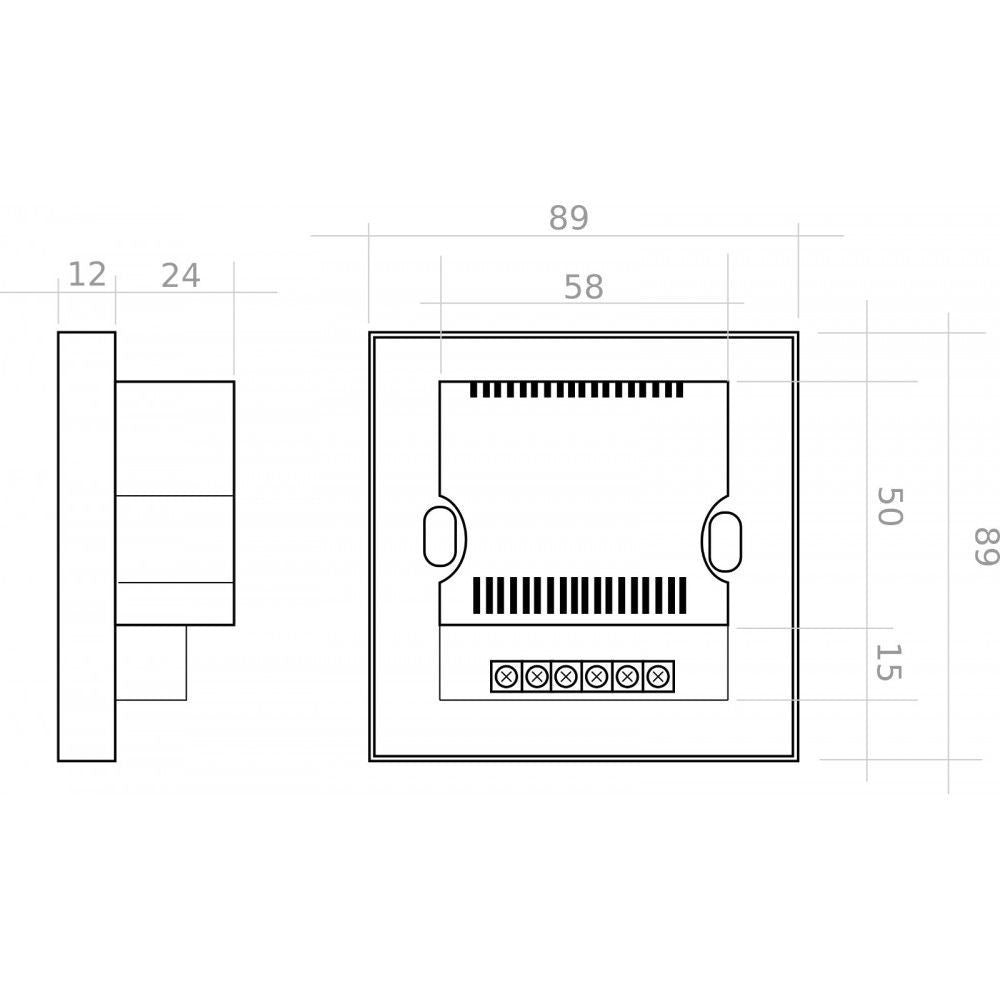 Controller Rgb 12V 12A Perete Touch Negru Lighting