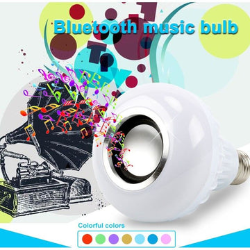 Bec Led Smart Rgb Cu Boxa Si Bluetooth Telecomanda Bulb
