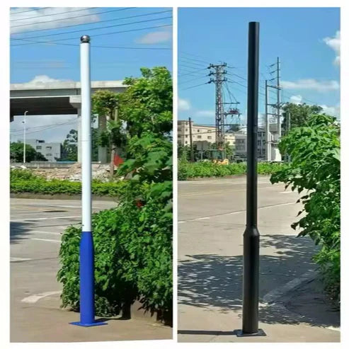 Stalp Metalic Alb/Albastru Modular 5m STALP ORNAMENTAL / Alb/Albastru ornamental pole