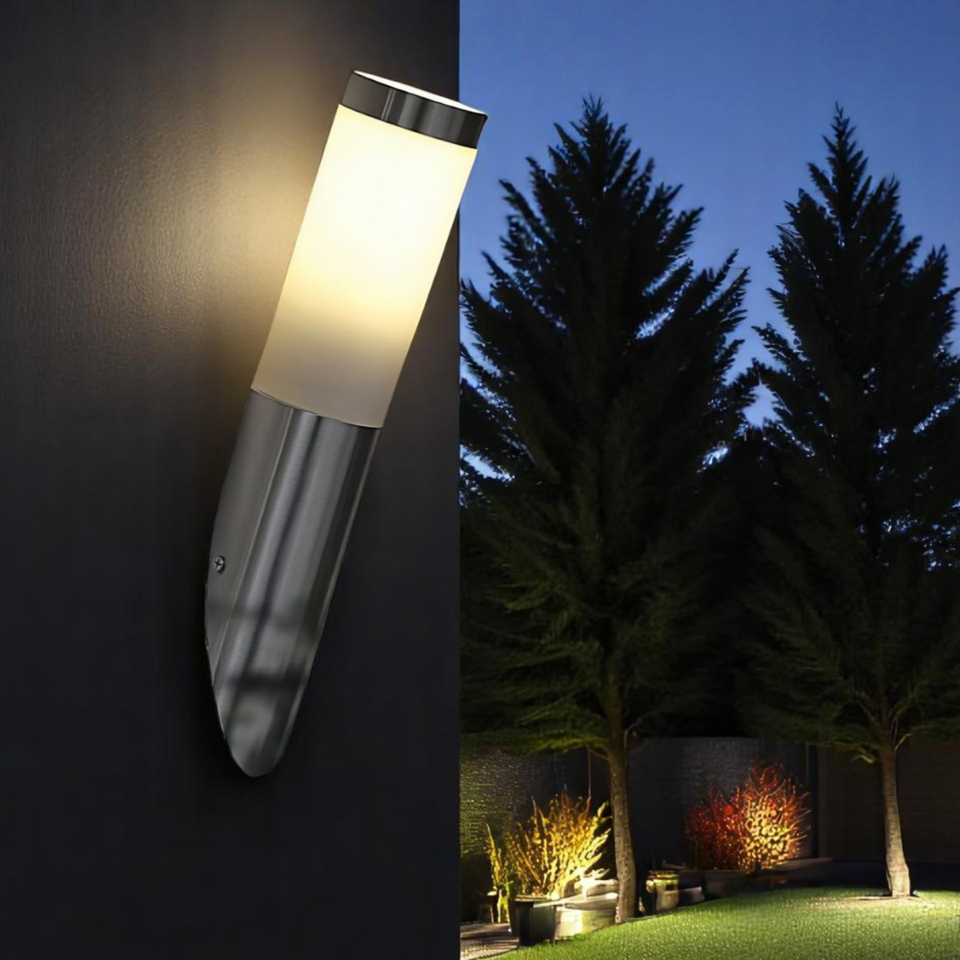 Aplica Inox HELSINKI E27 IP55 81753 APLICA PERETE / ARGINTIE Lighting Fixtures