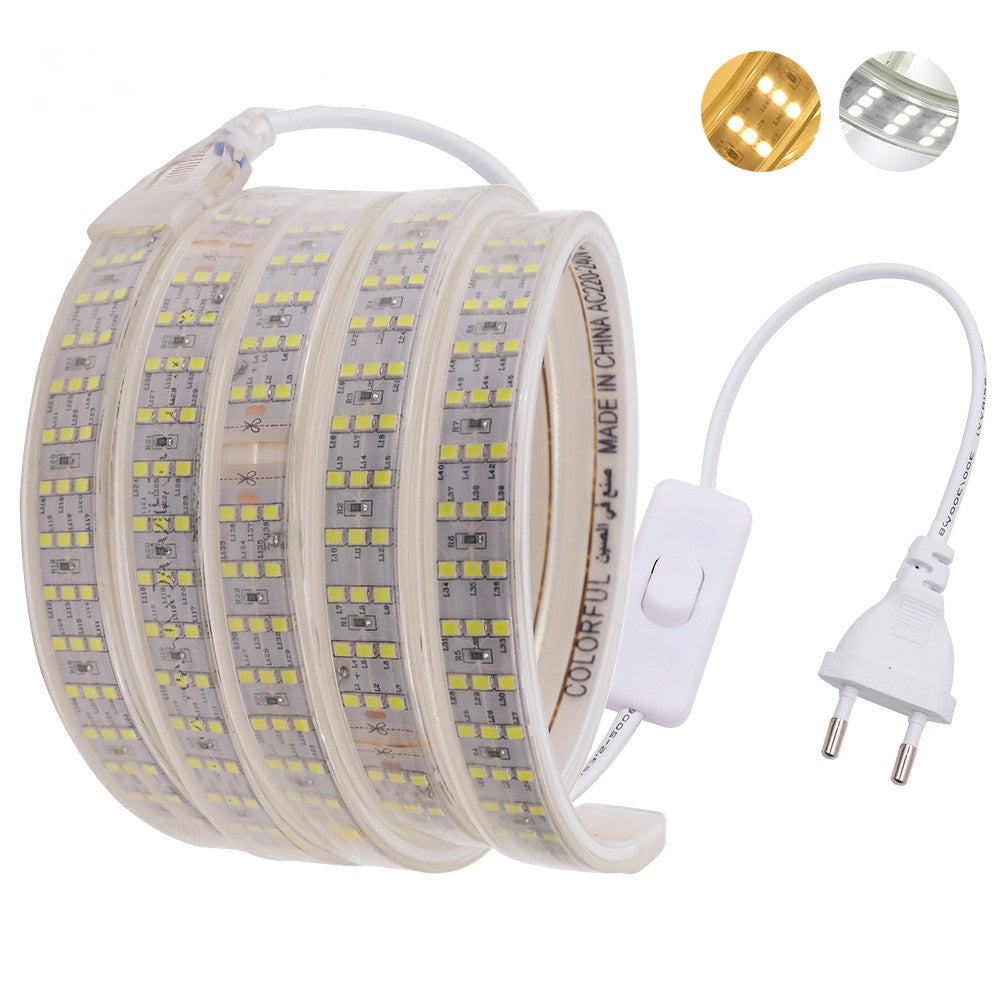 Kit Complet Banda Led 2835 3 Randuri 220V - 22W/Ml Strips