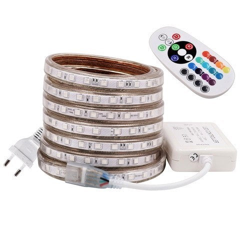 Rola Banda Led 5050 2 Randuri Rgb 220V -100M Strips