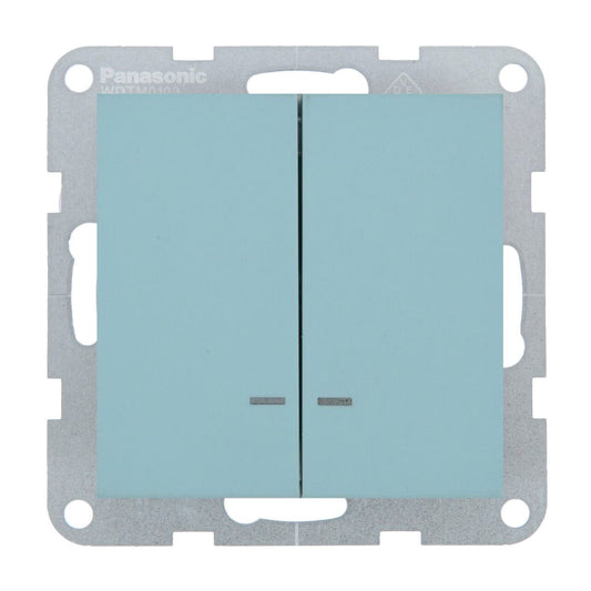 Mecanism Comutator Simplu cu LED Turcoaz Monobloc Panasonic Karre Plus 55