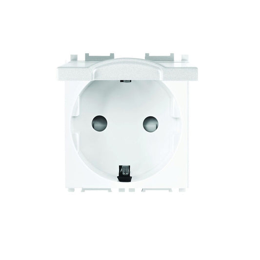 Priza Alba 2M SCHUKO cu Capac Modulara Panasonic Thea Optima