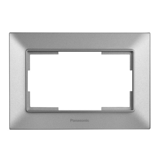 Rama Ornamentala Priza Dubla Argintie Monobloc Panasonic Arkedia Slim