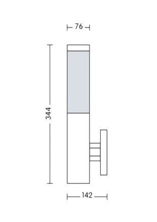 Aplica Exterior Chrome Defne-2 Lighting Fixtures