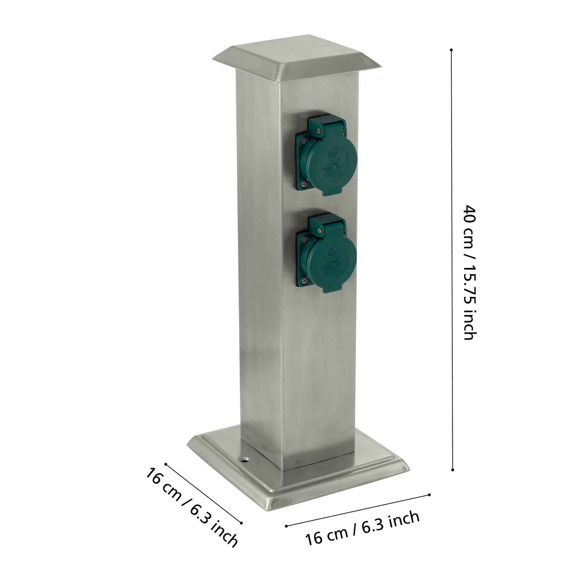 Stalpisor Decorativ cu 2 Prize de Exterior Eglo GARDEN POLE