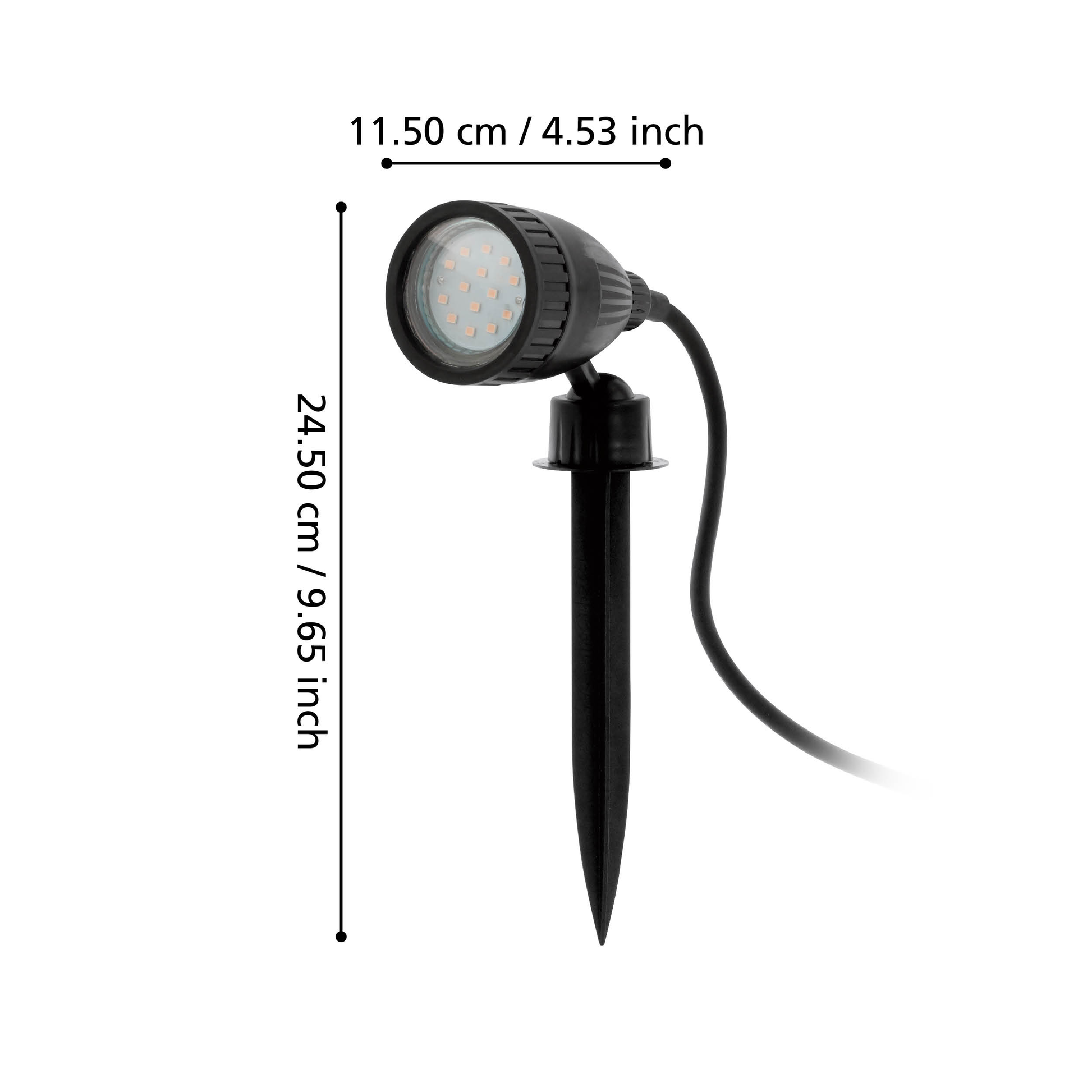 Proiector Ornamental De Gradina NEMA 1 Black 18CM STALP ORNAMENTAL GARDEN POLE