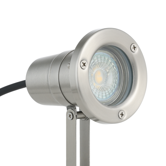 Stalp De Gradina cu Proiector Reglabil NEMA Silver IP54