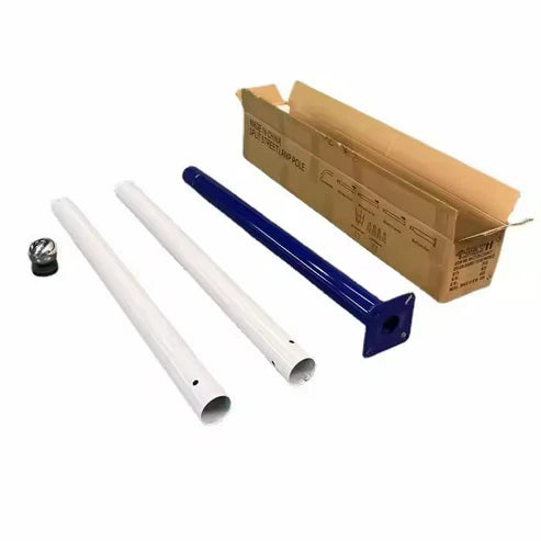 Stalp Metalic Alb/Albastru Modular 3m STALP ORNAMENTAL / Alb/Albastru ornamental pole