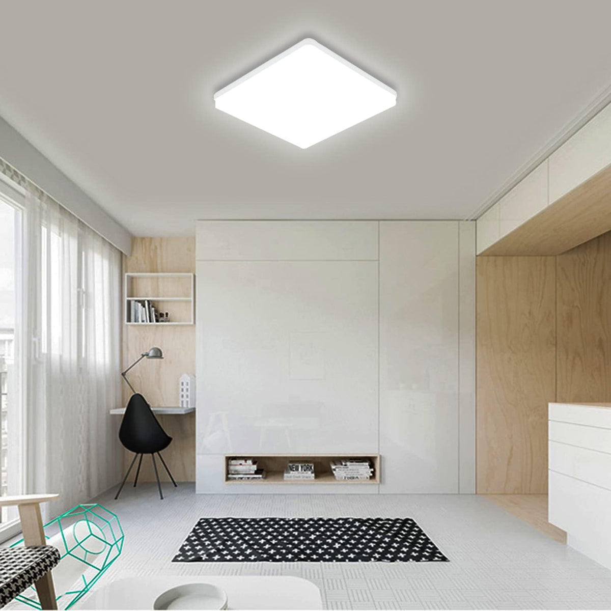 Plafoniera Led 48W Frameless Patrata Echivalent 400W Led Ceiling Light