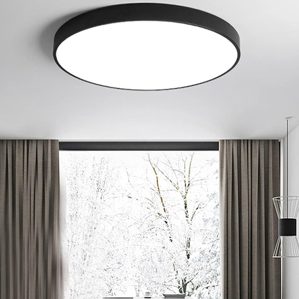 Plafoniera LED Rotunda 42cm ULTRA-THIN BLACK Echivalent 600W