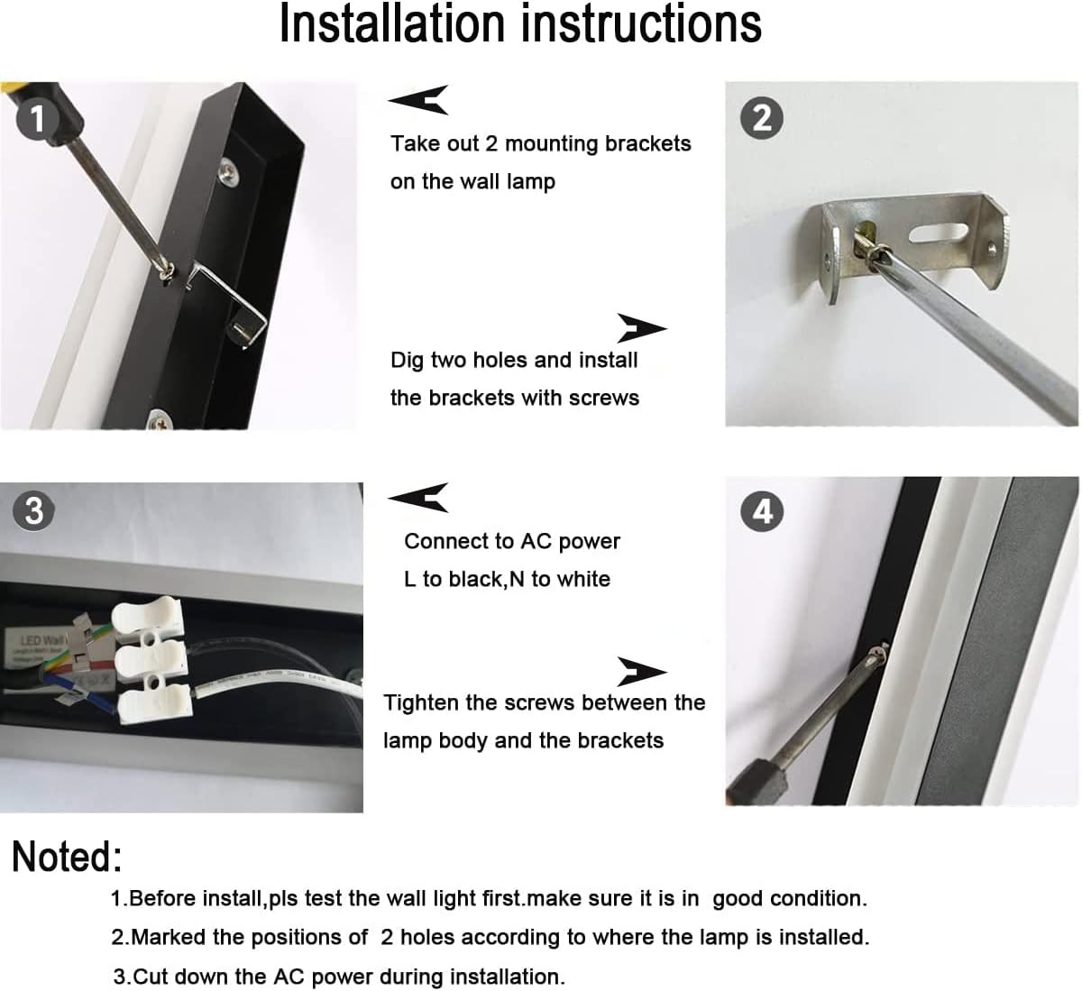 Bara Luminoasa LED Exterior IP65 220V Wall Light Fixtures