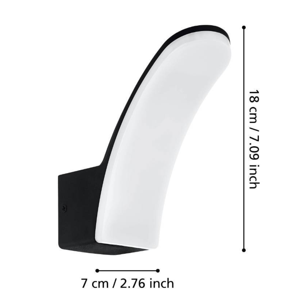 Aplica LED 11W EGLO FIUMICINO 98148 Exterior NEAGRA / ALB CALD / APLICA PERETE Wall Light Fixtures