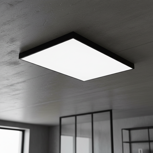 Panou LED BRILLOX 90W 120x60CM Negru Aplicat Echivalent 600W