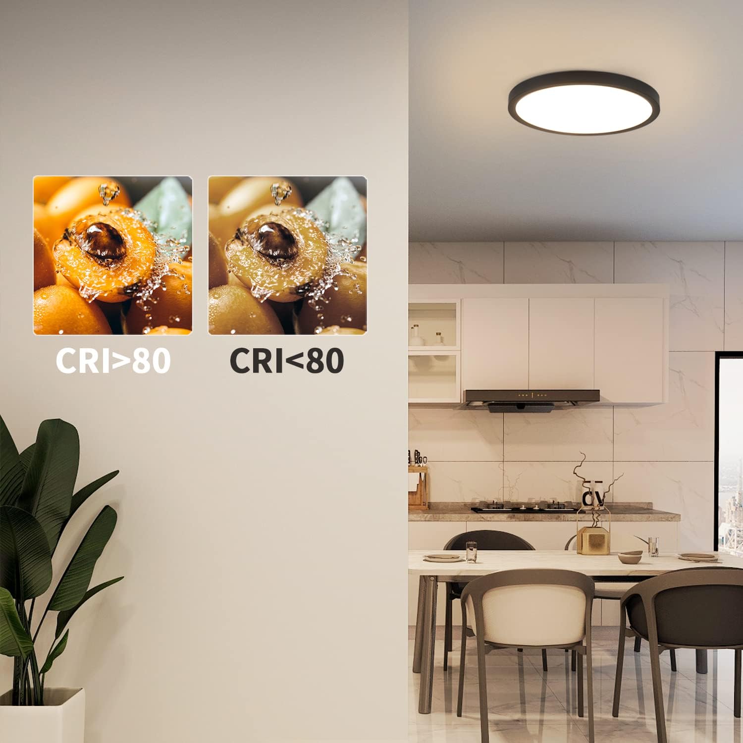 Plafoniera LED Baie 40W 50cm IP40 3 Lumini Echivalent 320W 3 FUNCTII / 40W led ceiling light