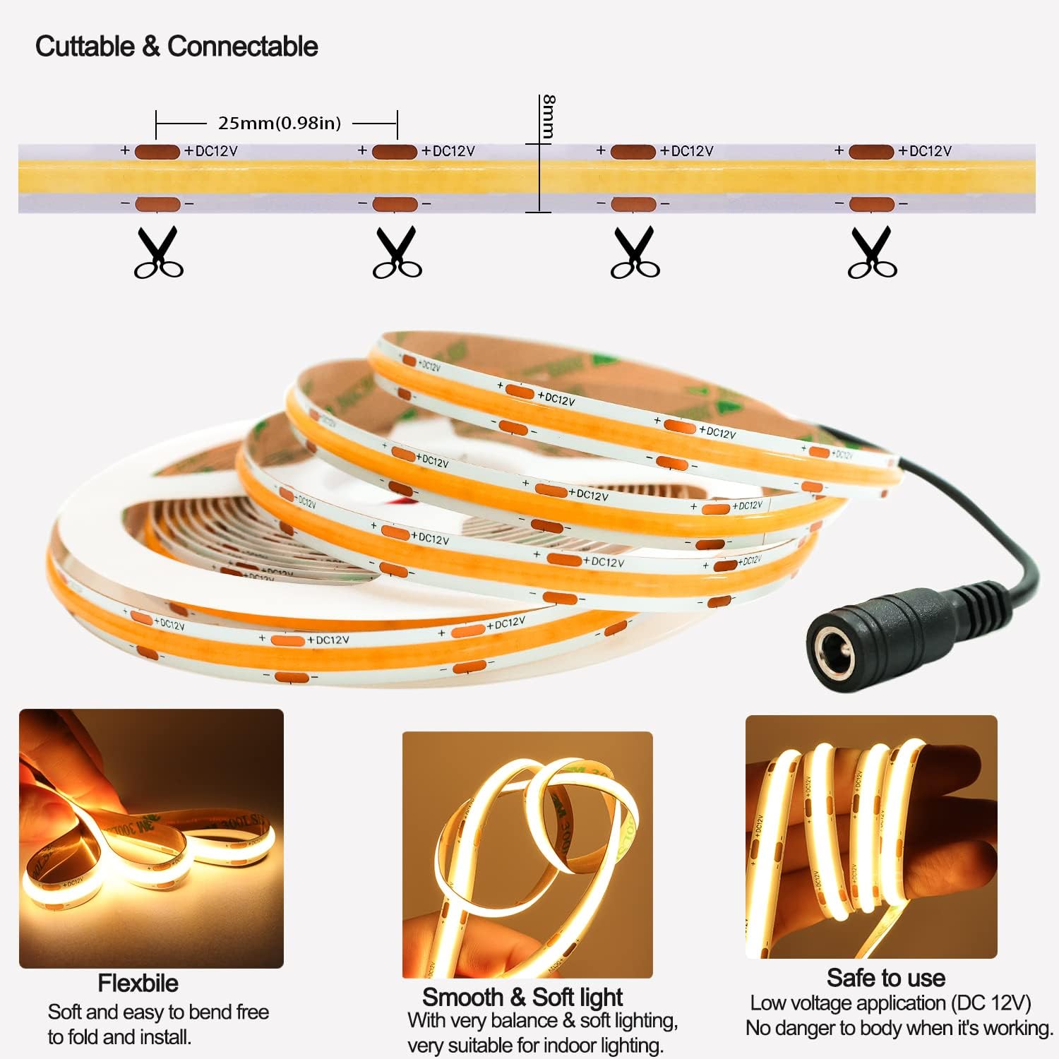 Banda LED 24V COB 10 metri LED Strips