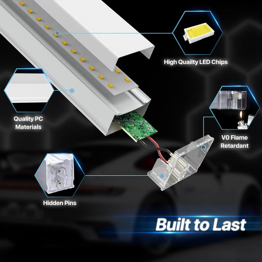 HoneyComb LED 3x Hexagone 97W, 98x244cm, 9700lm, 6500K