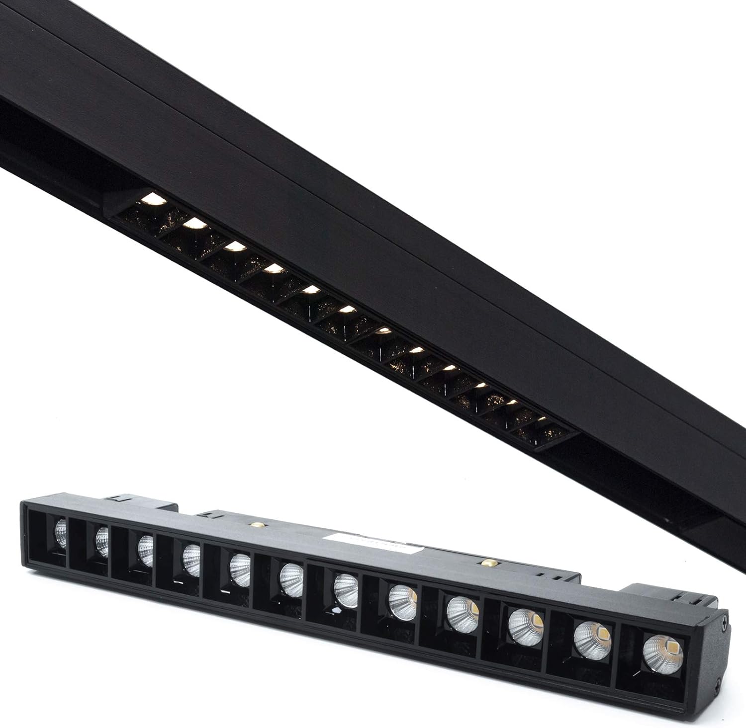 Spot Led 12W 22Cm Magnetic Liniar Smart Cct Negru Telecomanda Track Light