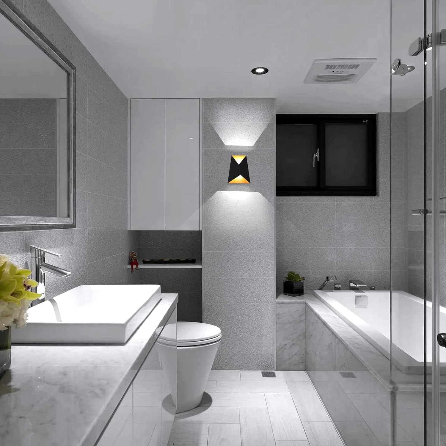 Aplica Led 10W Exterior Prisma Neagra Fy-666A/Bk + Gd Wall Light Fixtures