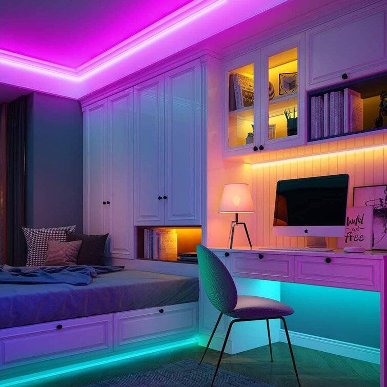 Kit Banda Led Rgb 12V Ip65 Exterior 5 Metri Telecomanda 44 Taste Strips